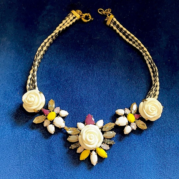 J. Crew Rosette Statement Necklace